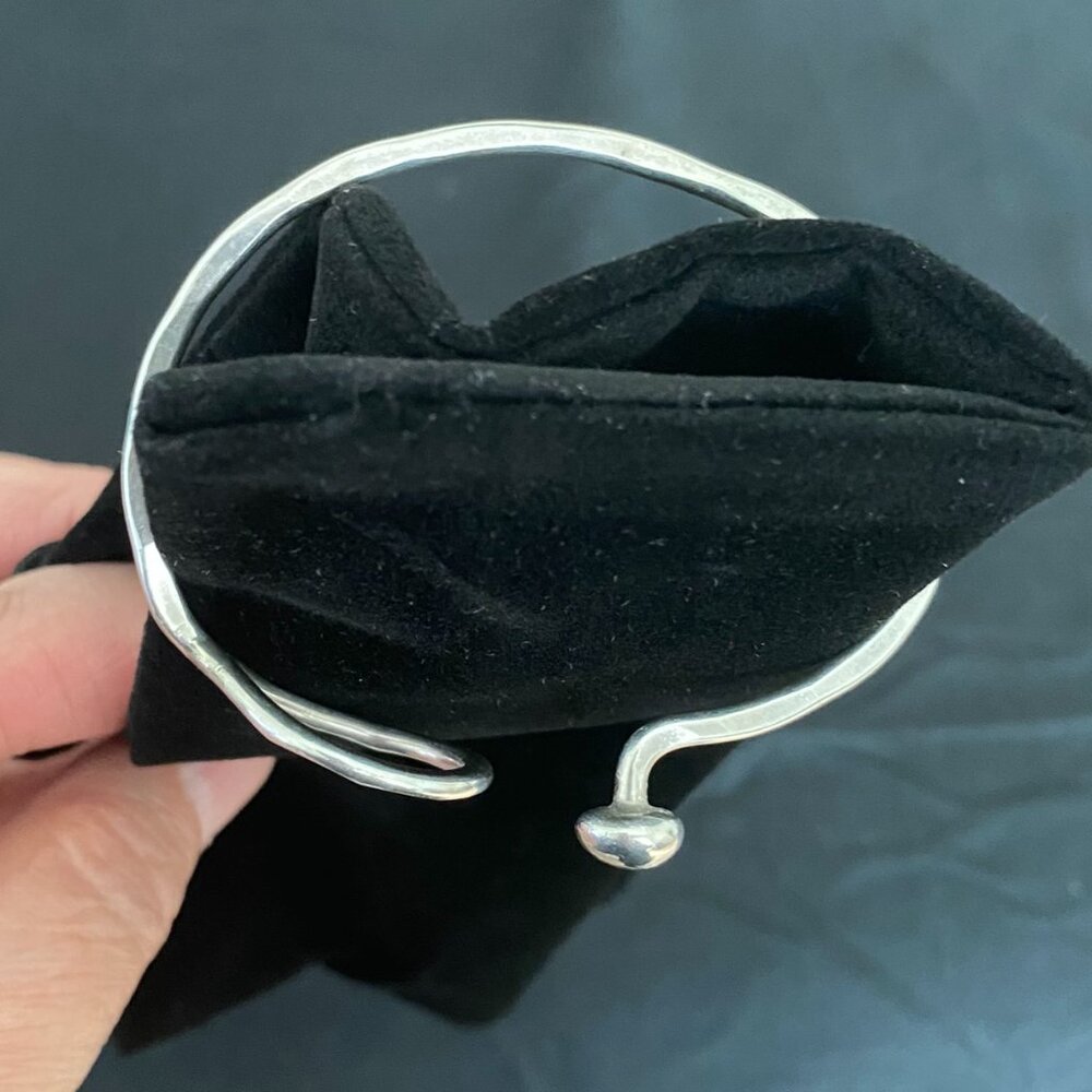 Solid Sterling Fishermans Loop Hook Bracelet - image 5